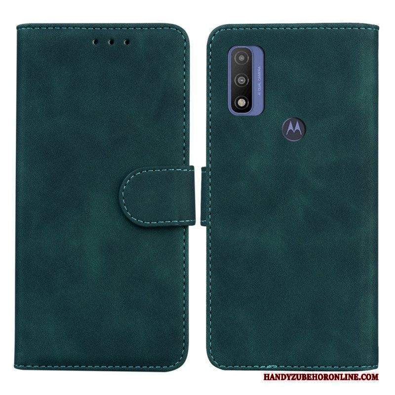 Folio Cover Moto E40 / E30 / E20 Effetto Pelle Monocromatica