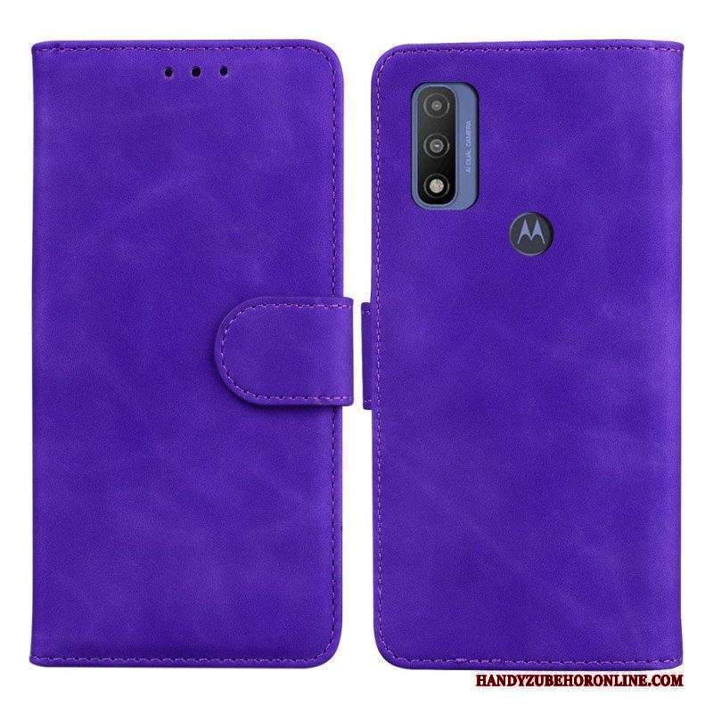 Folio Cover Moto E40 / E30 / E20 Effetto Pelle Monocromatica