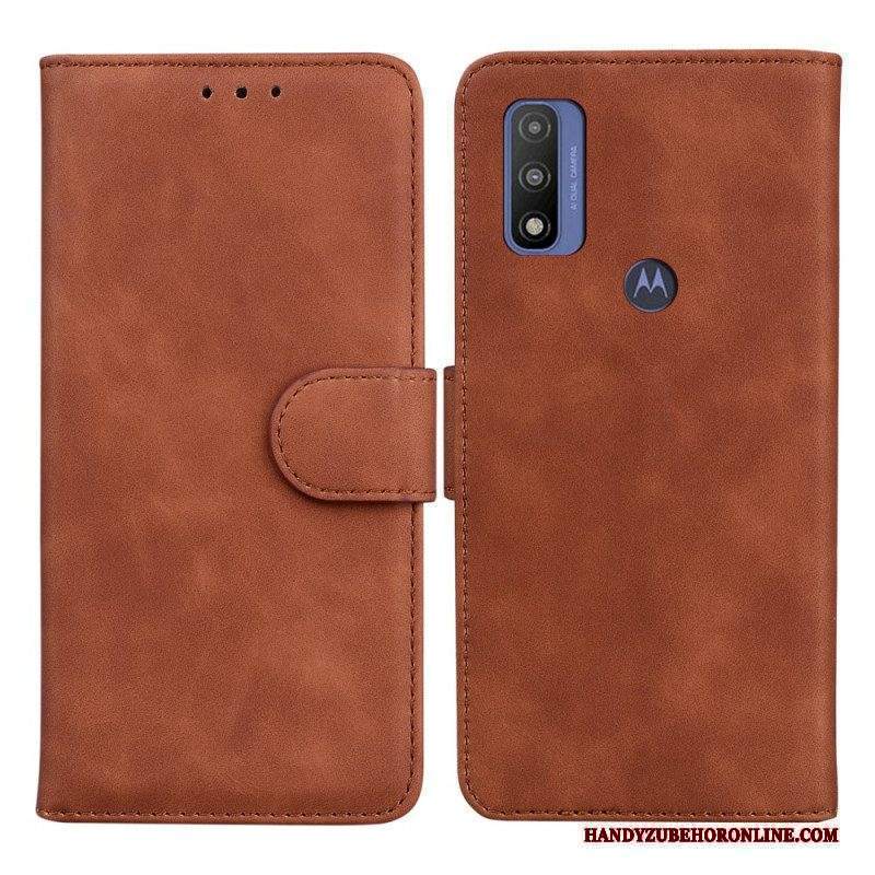 Folio Cover Moto E40 / E30 / E20 Effetto Pelle Monocromatica