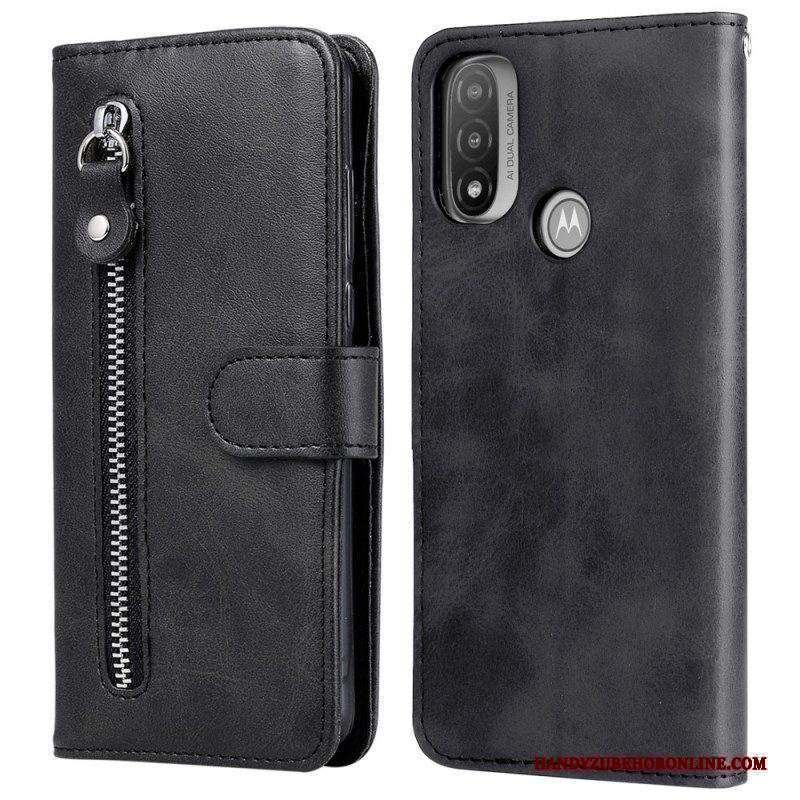 Folio Cover Moto E40 / E30 / E20 Portamonete D'epoca