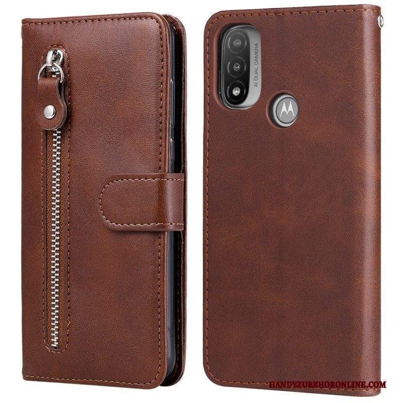 Folio Cover Moto E40 / E30 / E20 Portamonete D'epoca