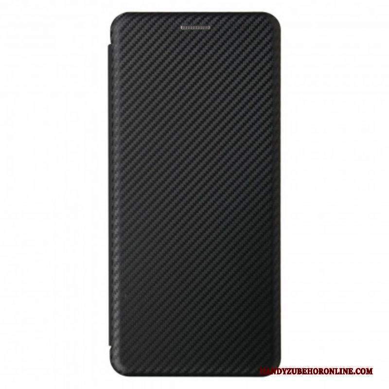 Folio Cover Moto G100 Custodia in pelle Carbonio Siliconico