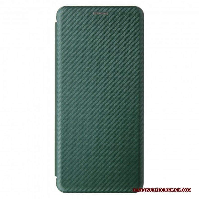 Folio Cover Moto G100 Custodia in pelle Carbonio Siliconico