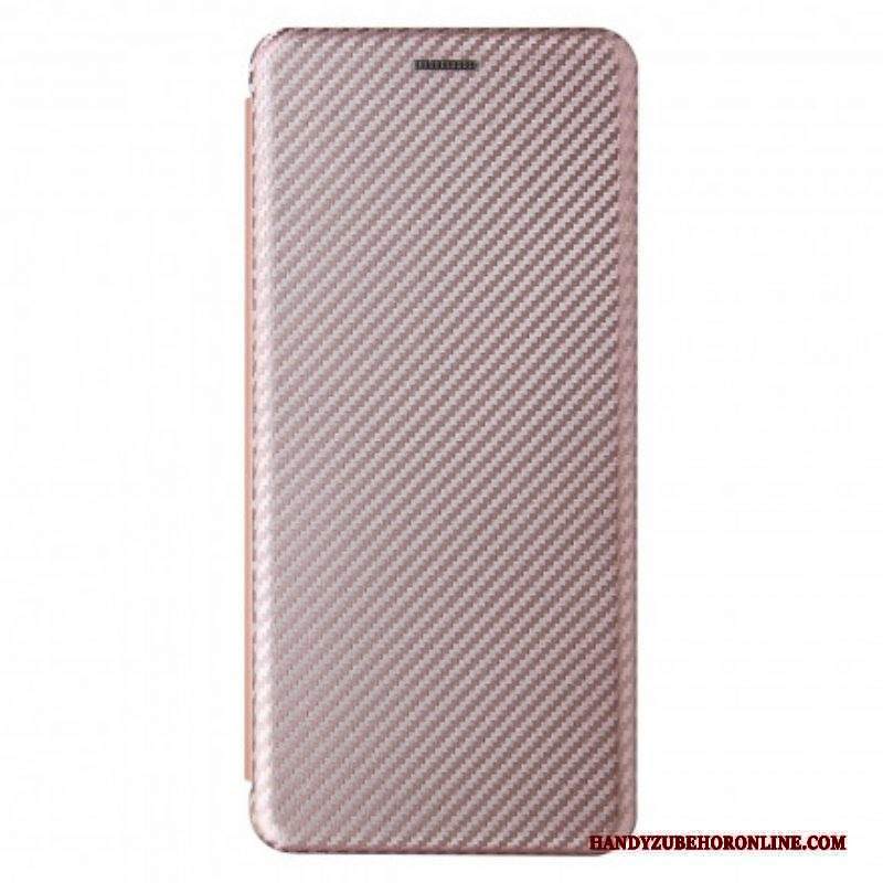 Folio Cover Moto G100 Custodia in pelle Carbonio Siliconico