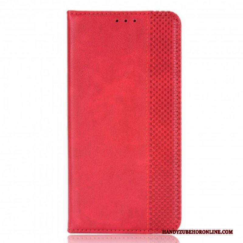 Folio Cover Moto G100 Custodia in pelle Effetto Pelle Vintage Stilizzato