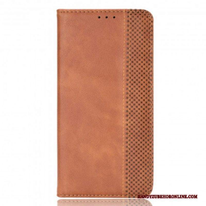 Folio Cover Moto G100 Custodia in pelle Effetto Pelle Vintage Stilizzato