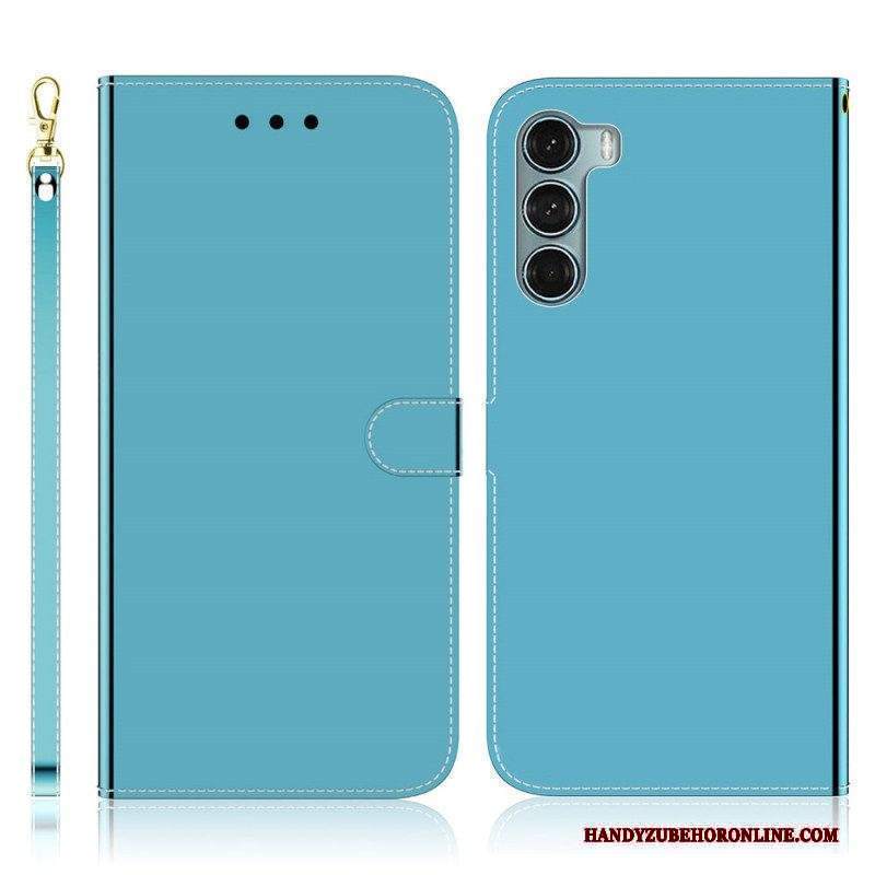 Folio Cover Moto G200 5G Copri Specchietto In Ecopelle