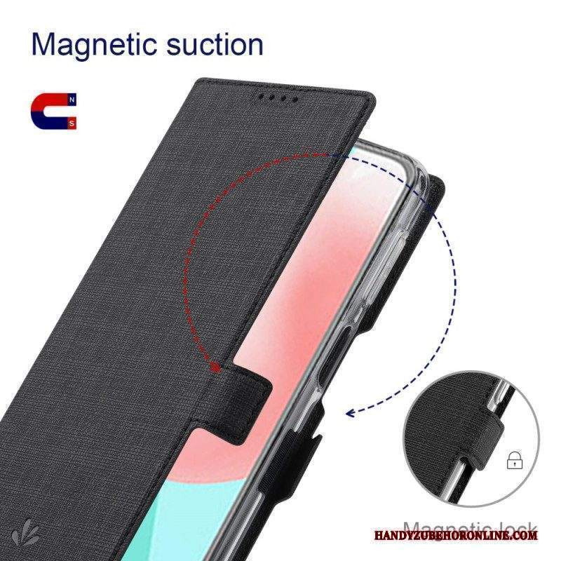 Folio Cover Moto G200 5G Custodia in pelle Vili Dmx Testurizzato