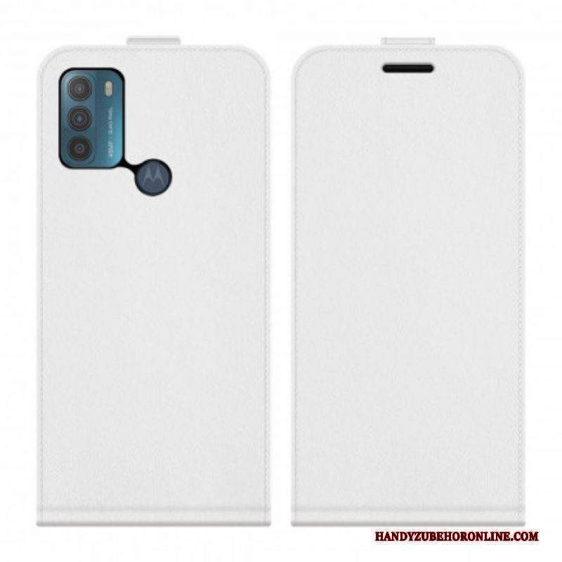 Folio Cover Moto G50 Custodia in pelle Ribalta Verticale Effetto Pelle