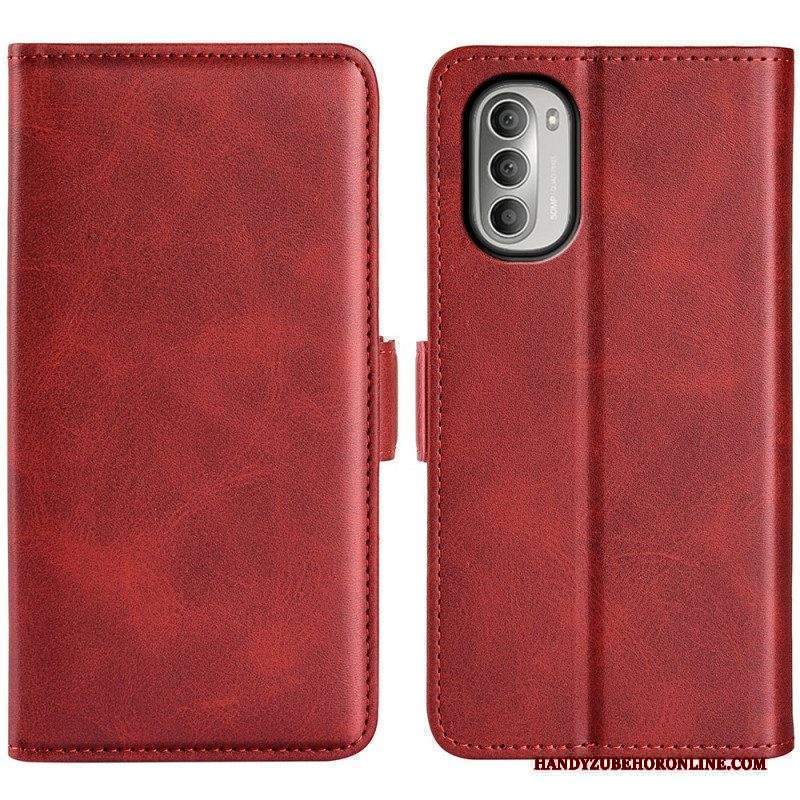 Folio Cover Moto G51 5G Custodia in pelle Doppio Lembo