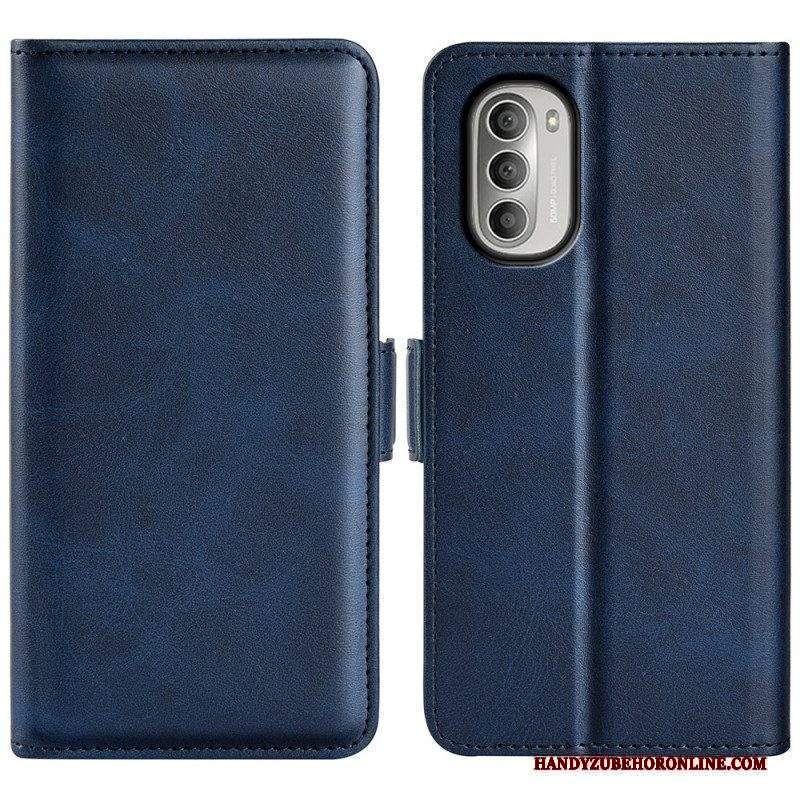 Folio Cover Moto G51 5G Custodia in pelle Doppio Lembo