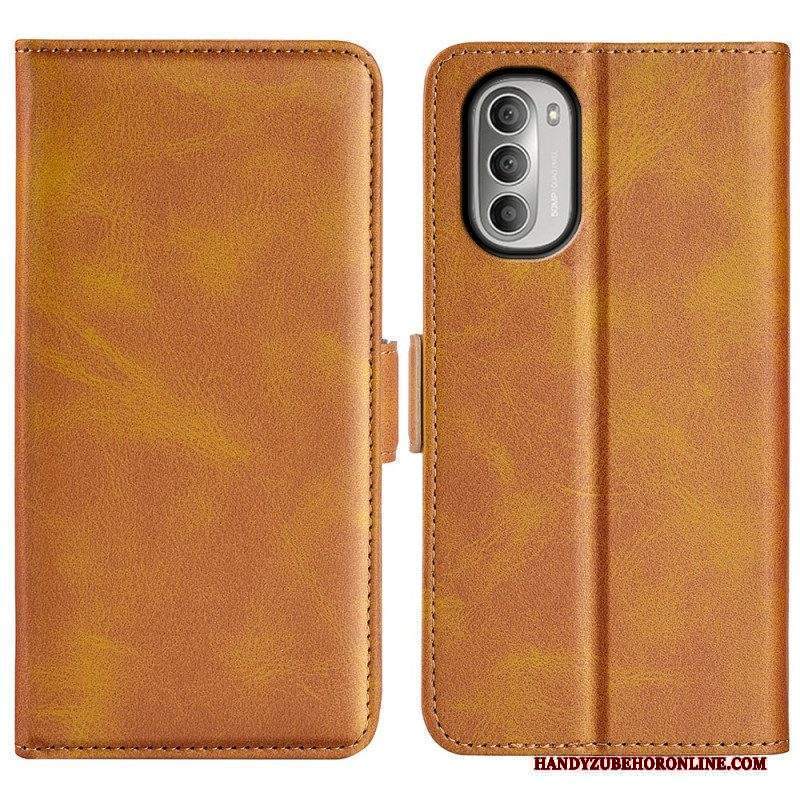 Folio Cover Moto G51 5G Custodia in pelle Doppio Lembo