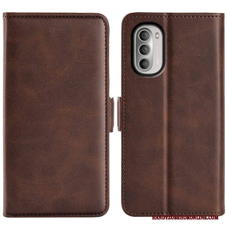 Folio Cover Moto G51 5G Custodia in pelle Doppio Lembo