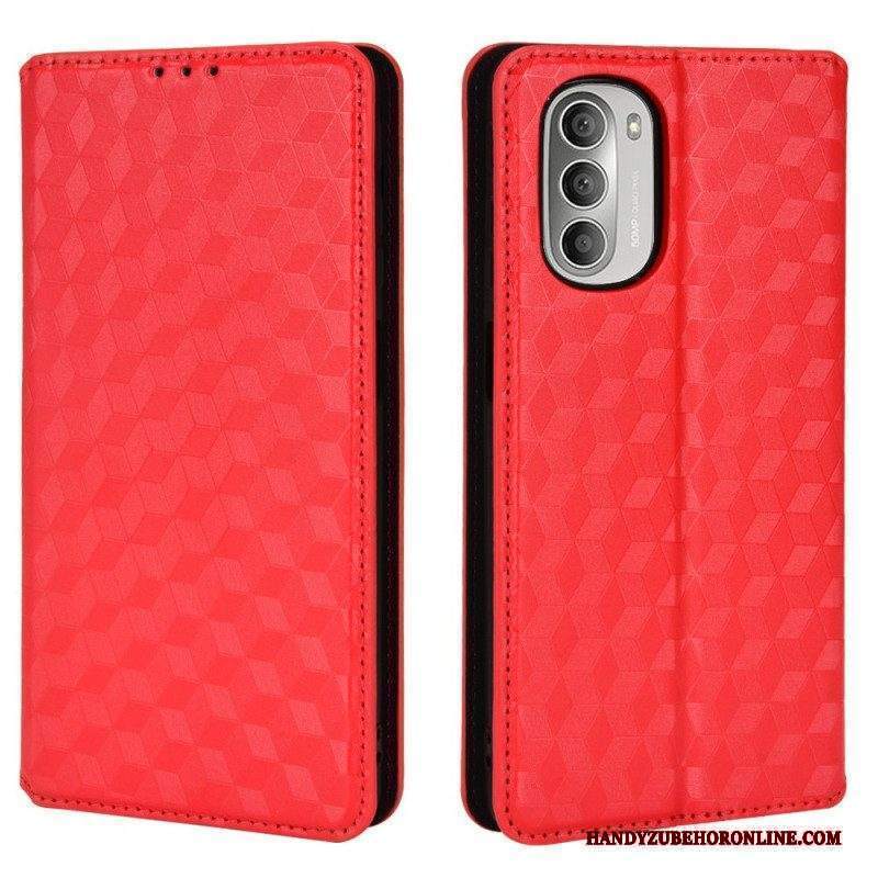 Folio Cover Moto G51 5G Custodia in pelle Effetto Pelle Diamante