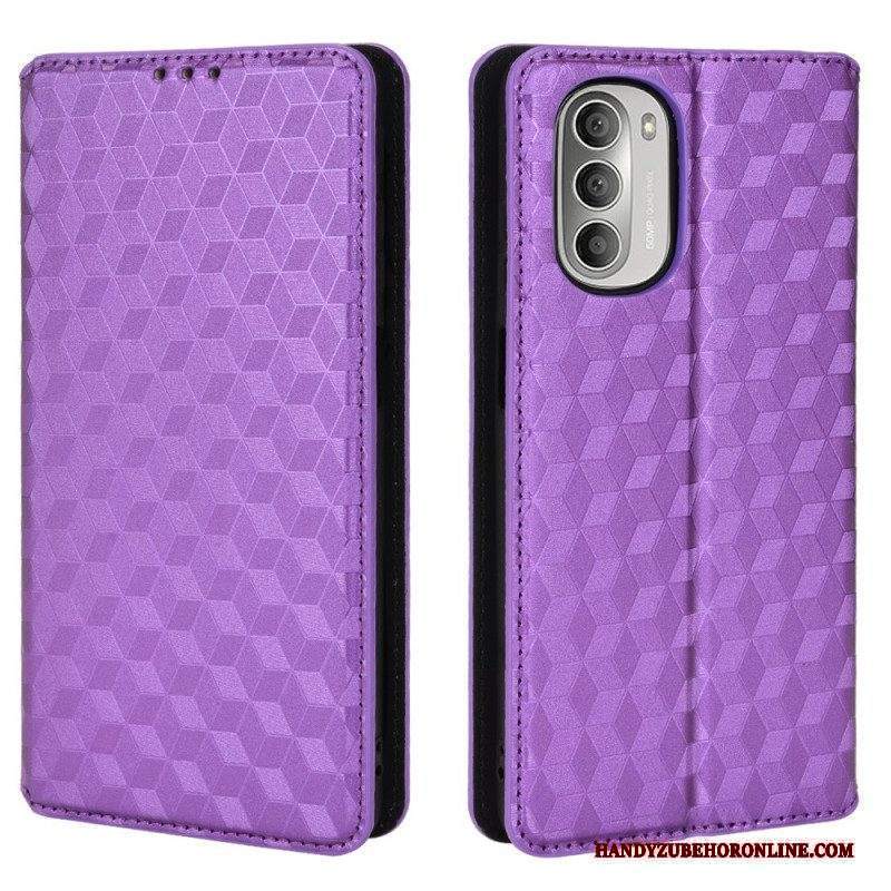 Folio Cover Moto G51 5G Custodia in pelle Effetto Pelle Diamante