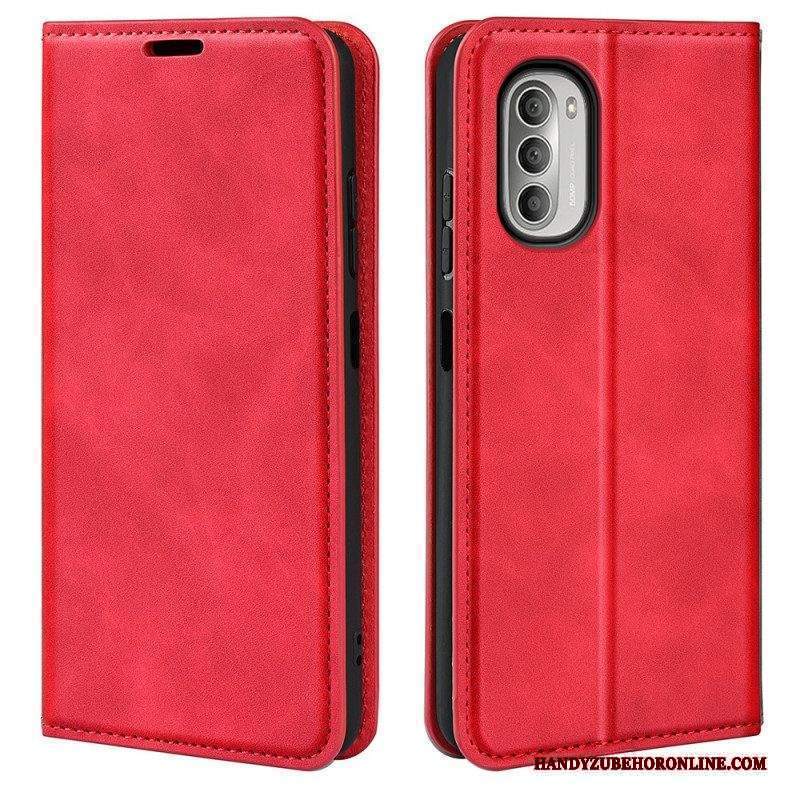 Folio Cover Moto G51 5G Custodia in pelle Effetto Pelle Morbida Seta