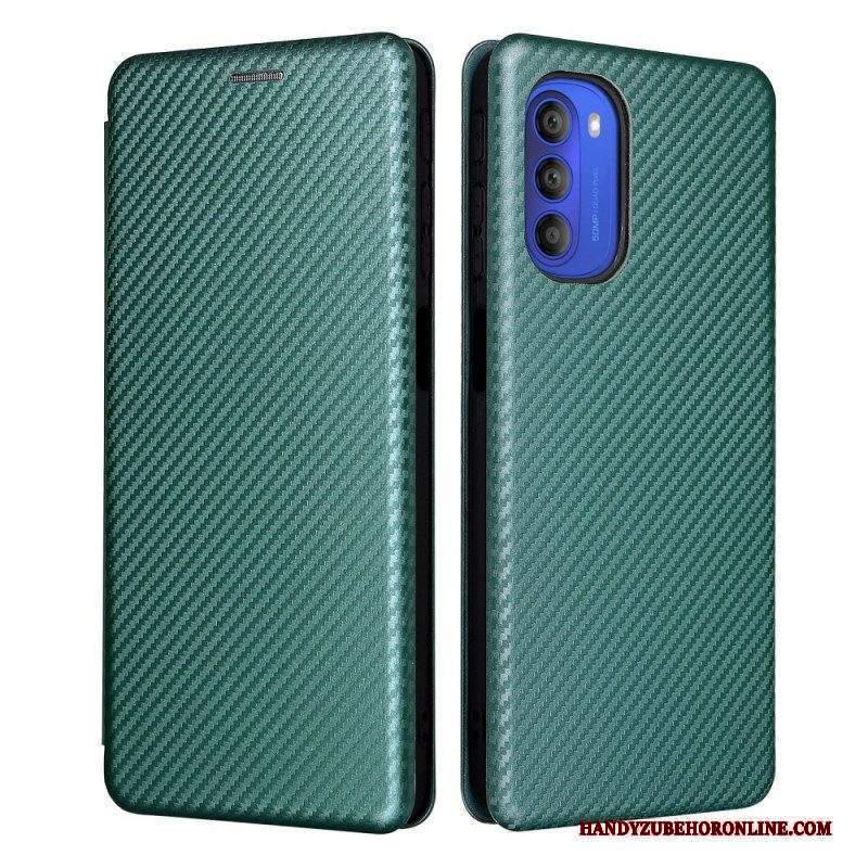 Folio Cover Moto G51 5G Custodia in pelle Silicone Colorato Al Carbonio