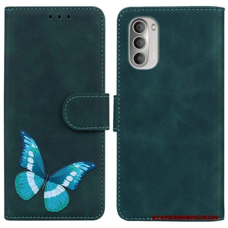 Folio Cover Moto G51 5G Farfalla Dal Tocco Di Pelle