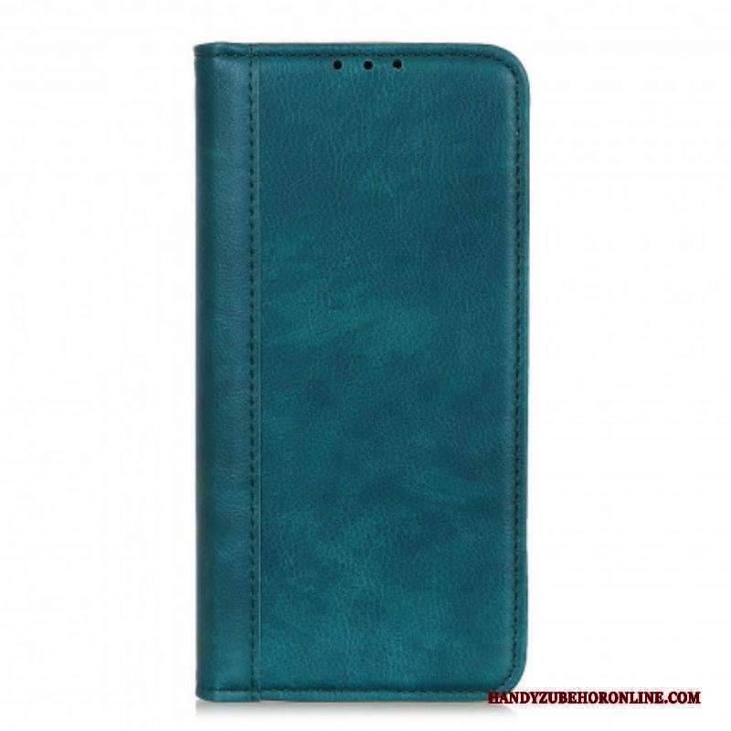 Folio Cover Moto G60S Custodia in pelle Versione In Crosta Di Litchi