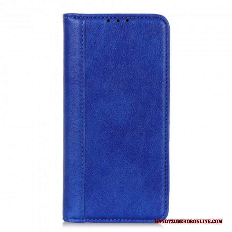 Folio Cover Moto G60S Custodia in pelle Versione In Crosta Di Litchi