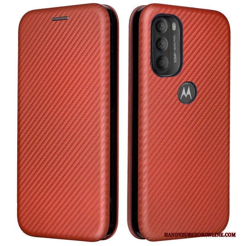 Folio Cover Moto G71 5G Custodia in pelle Silicone Colorato Al Carbonio