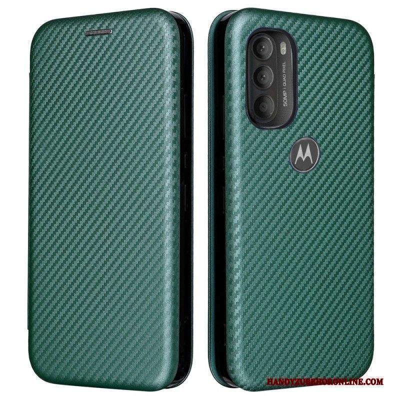 Folio Cover Moto G71 5G Custodia in pelle Silicone Colorato Al Carbonio