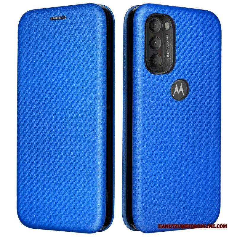 Folio Cover Moto G71 5G Custodia in pelle Silicone Colorato Al Carbonio