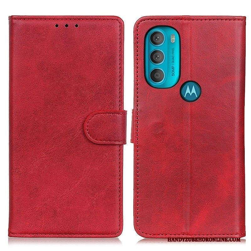 Folio Cover Moto G71 5G Retro Effetto Pelle Opaca