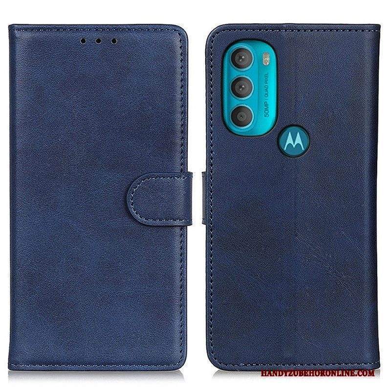 Folio Cover Moto G71 5G Retro Effetto Pelle Opaca