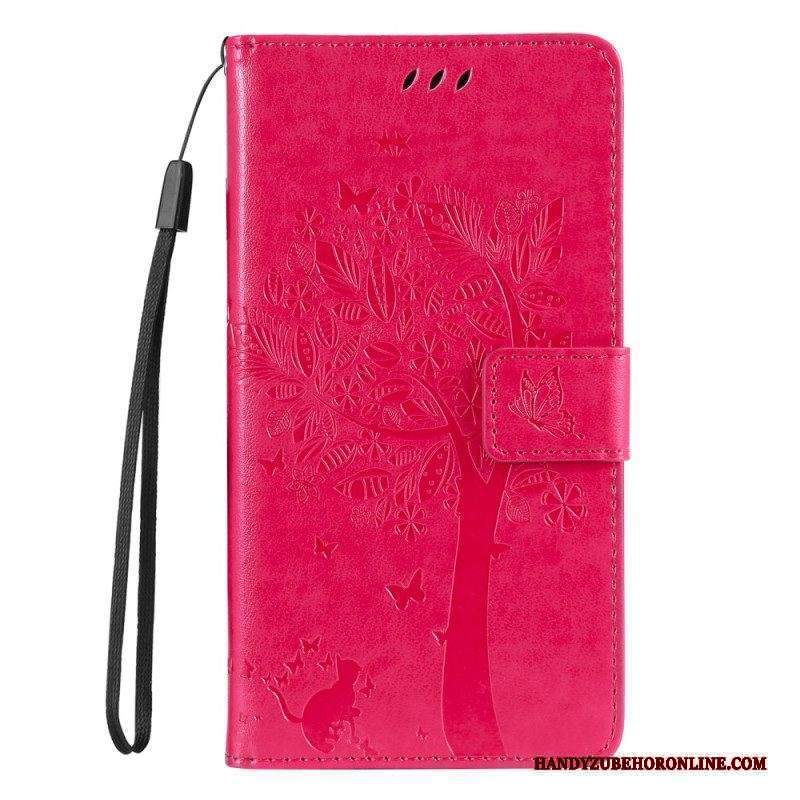 Folio Cover Moto G73 5G Albero E Gatto Strappy