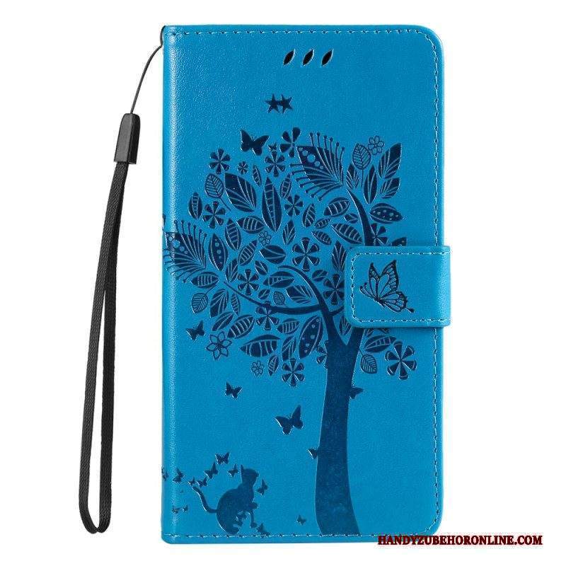 Folio Cover Moto G73 5G Albero E Gatto Strappy