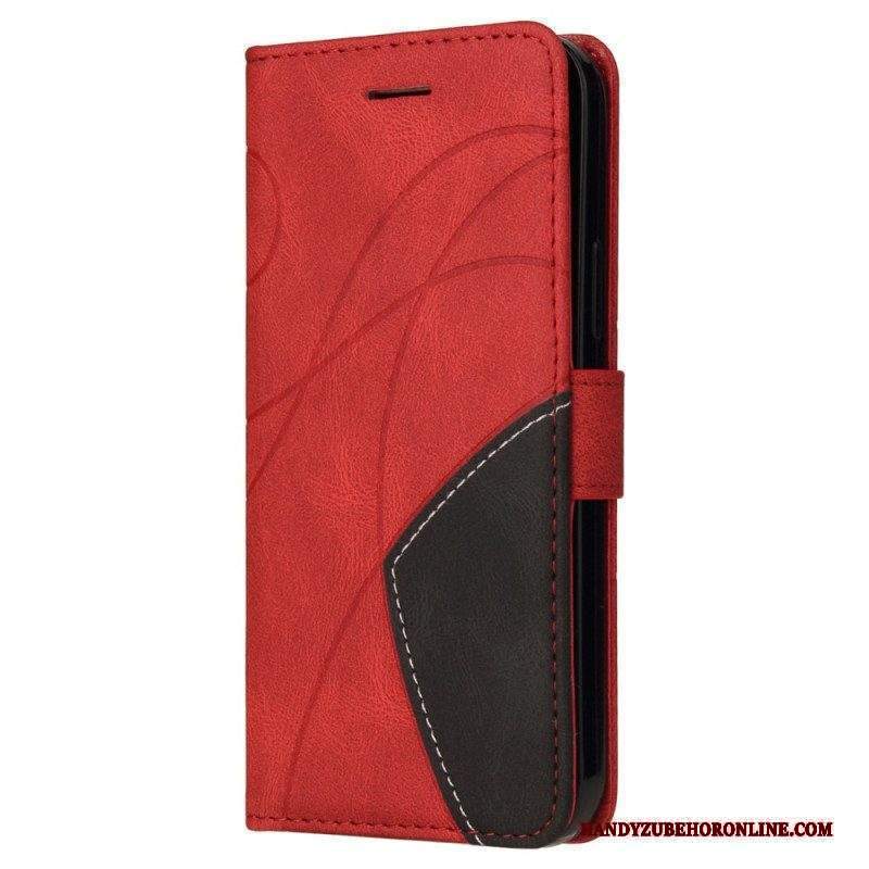 Folio Cover Moto G73 5G Cinturino Bicolore