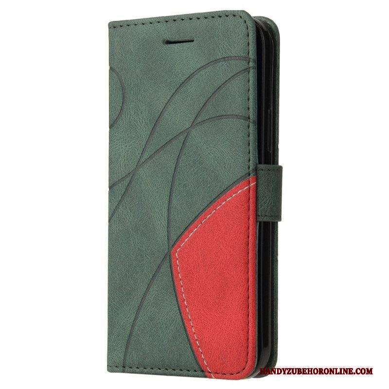 Folio Cover Moto G73 5G Cinturino Bicolore