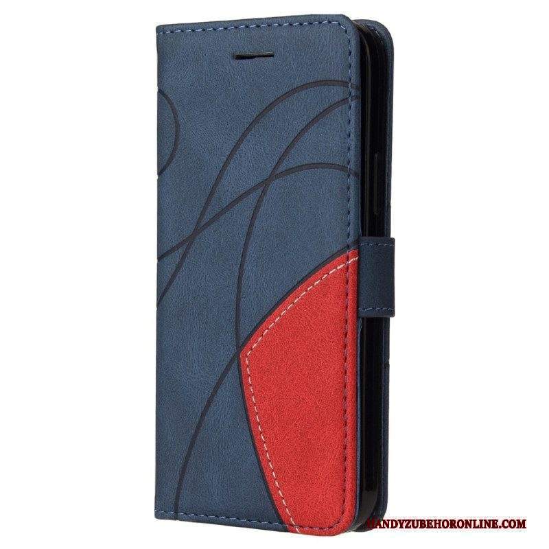 Folio Cover Moto G73 5G Cinturino Bicolore