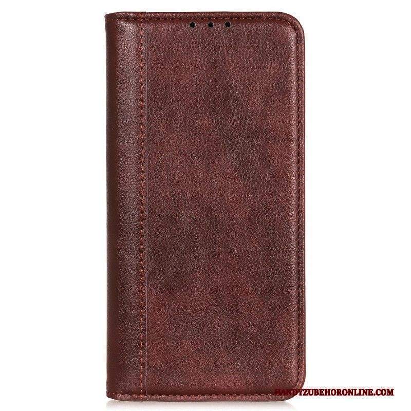 Folio Cover Moto G73 5G Custodia in pelle Elegante Pelle Crosta