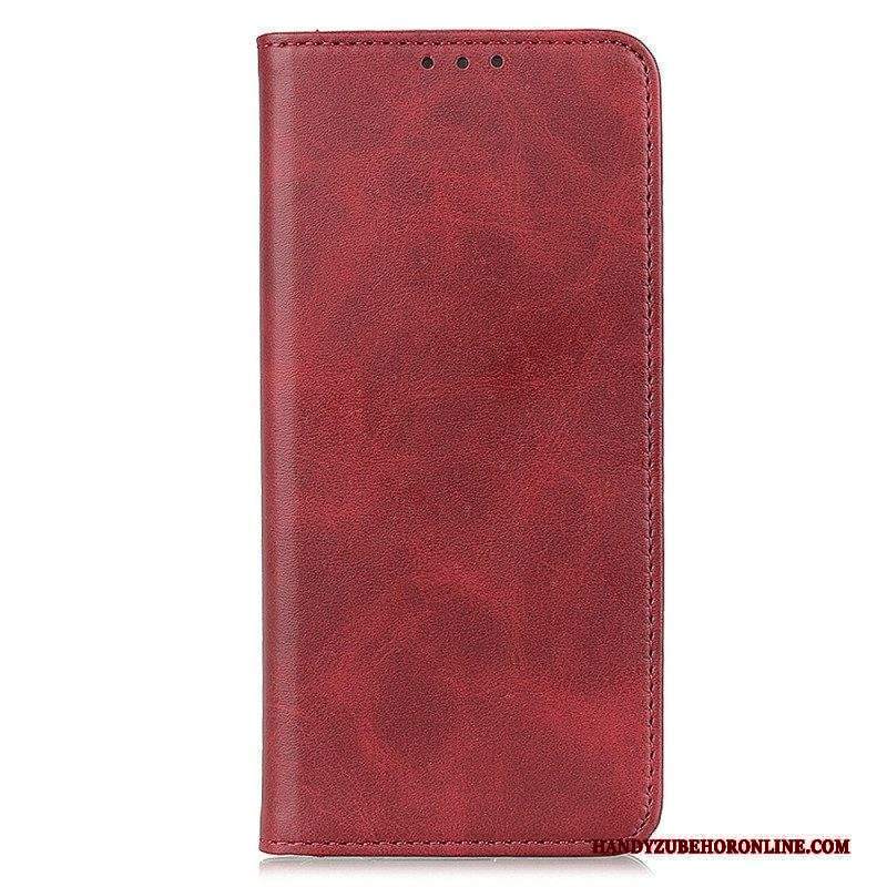 Folio Cover Moto G73 5G Custodia in pelle Pelle Crosta Eleganza