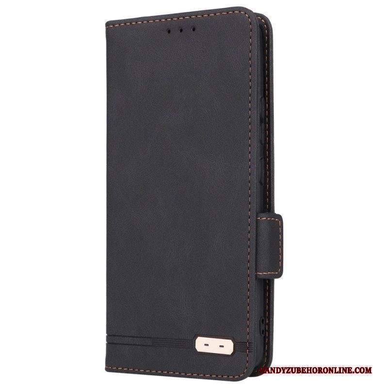 Folio Cover Moto G73 5G Custodia in pelle Struttura In Pelle