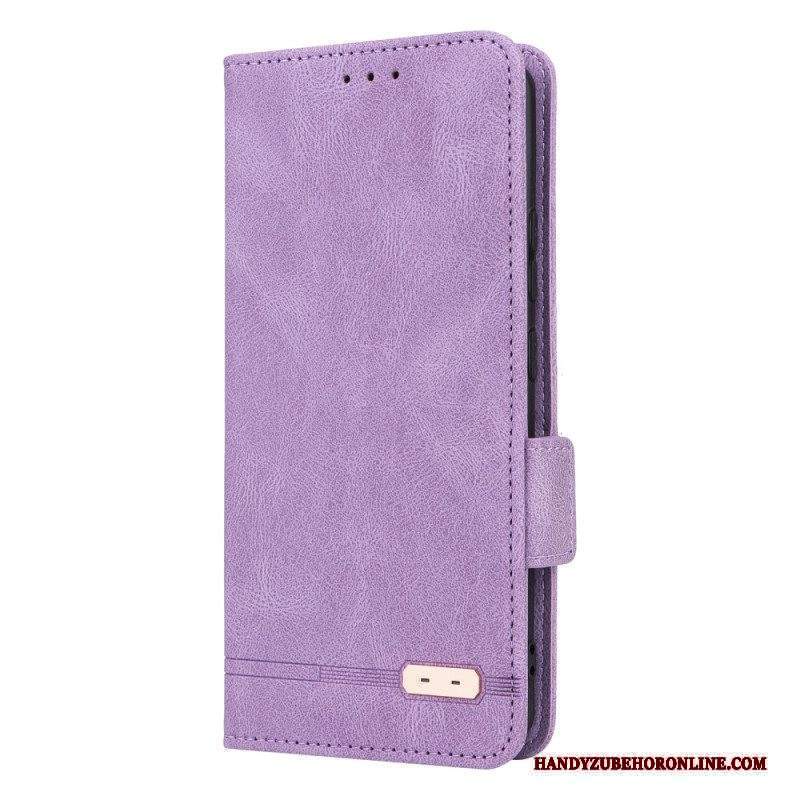 Folio Cover Moto G73 5G Custodia in pelle Struttura In Pelle