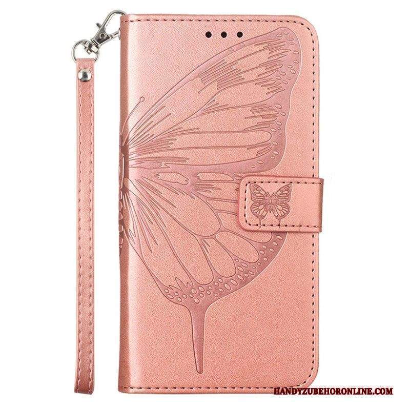 Folio Cover Moto G73 5G Farfalla Floreale Strappy