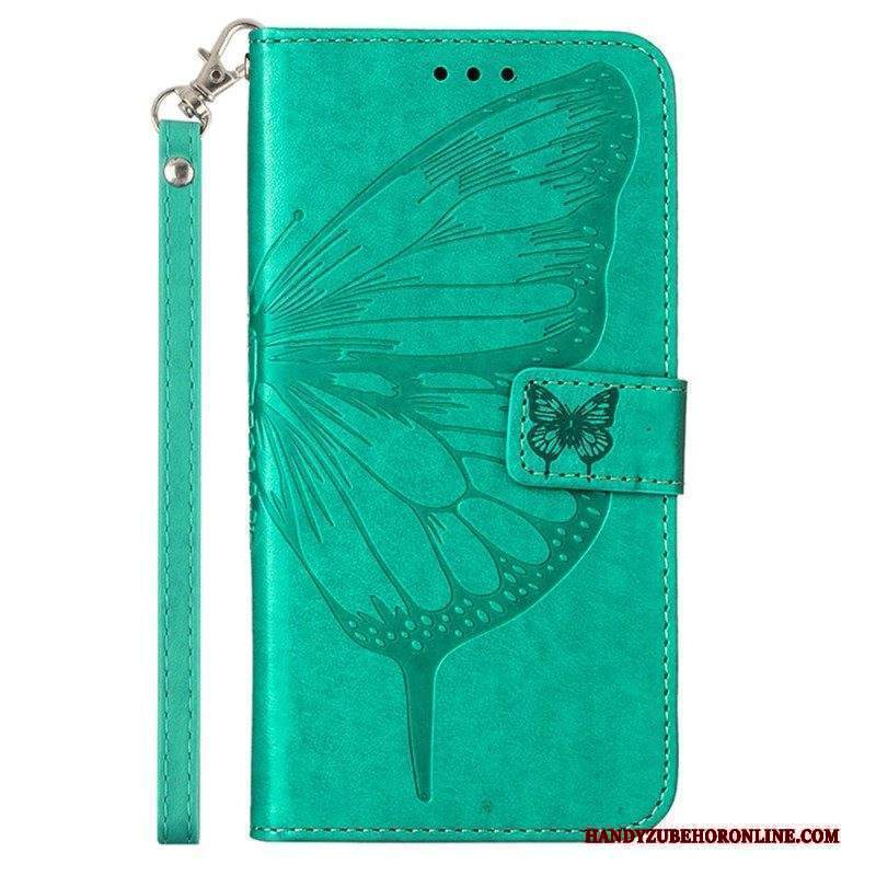 Folio Cover Moto G73 5G Farfalla Floreale Strappy