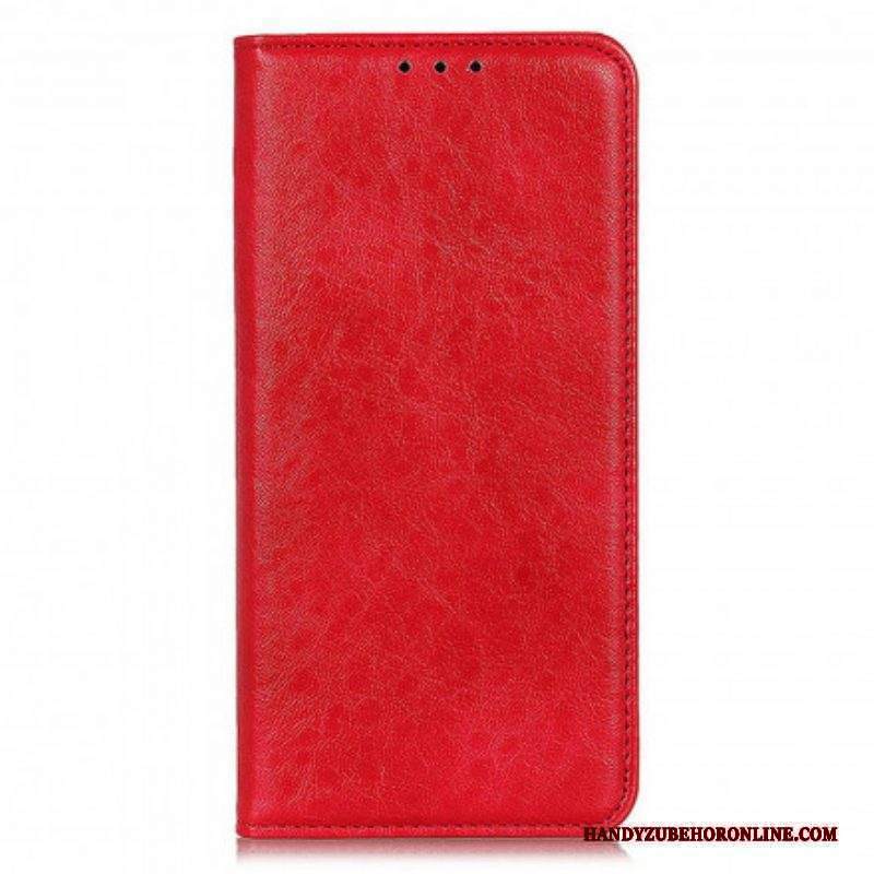 Folio Cover Motorola Edge 20 Pro Custodia in pelle Crosta Di Pelle Testurizzata