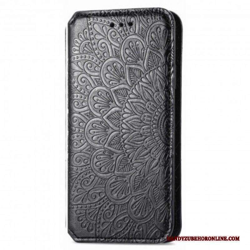 Folio Cover Motorola Edge 20 Pro Custodia in pelle Mandala