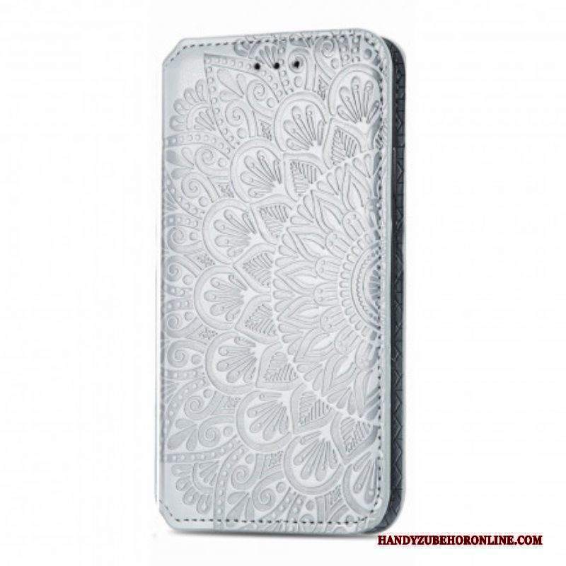 Folio Cover Motorola Edge 20 Pro Custodia in pelle Mandala