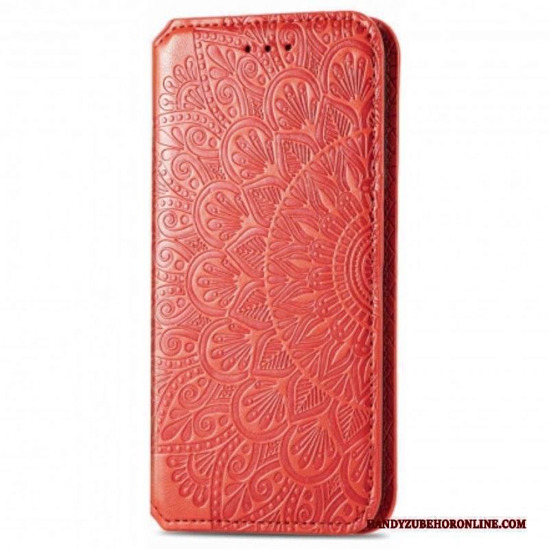 Folio Cover Motorola Edge 20 Pro Custodia in pelle Mandala