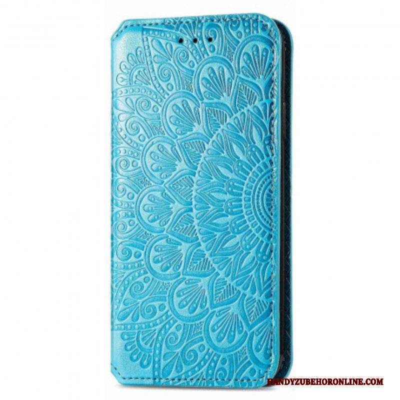 Folio Cover Motorola Edge 20 Pro Custodia in pelle Mandala