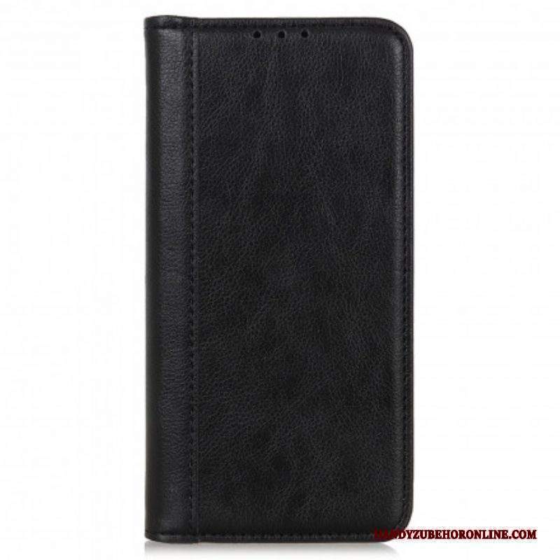 Folio Cover Motorola Edge 20 Pro Custodia in pelle Versione In Crosta Di Litchi