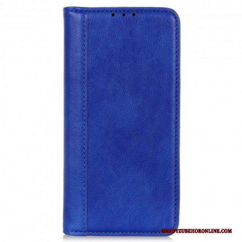 Folio Cover Motorola Edge 20 Pro Custodia in pelle Versione In Crosta Di Litchi