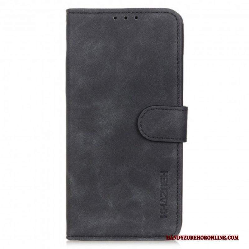 Folio Cover Motorola Edge 20 Pro Khazneh Effetto Pelle Vintage