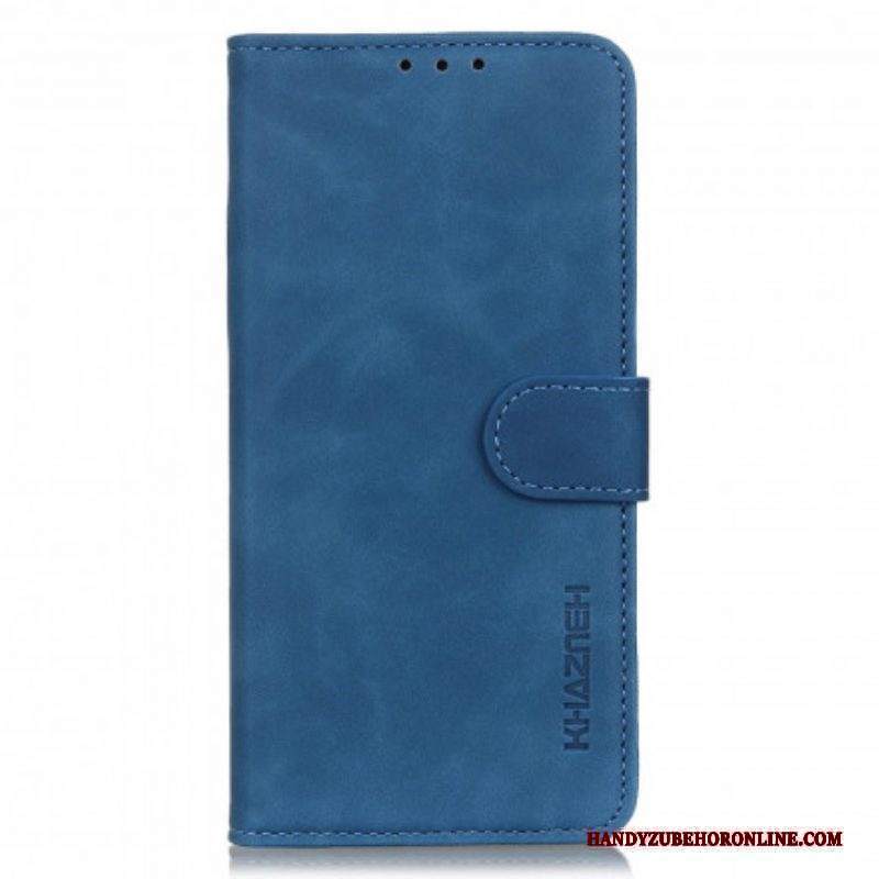 Folio Cover Motorola Edge 20 Pro Khazneh Effetto Pelle Vintage