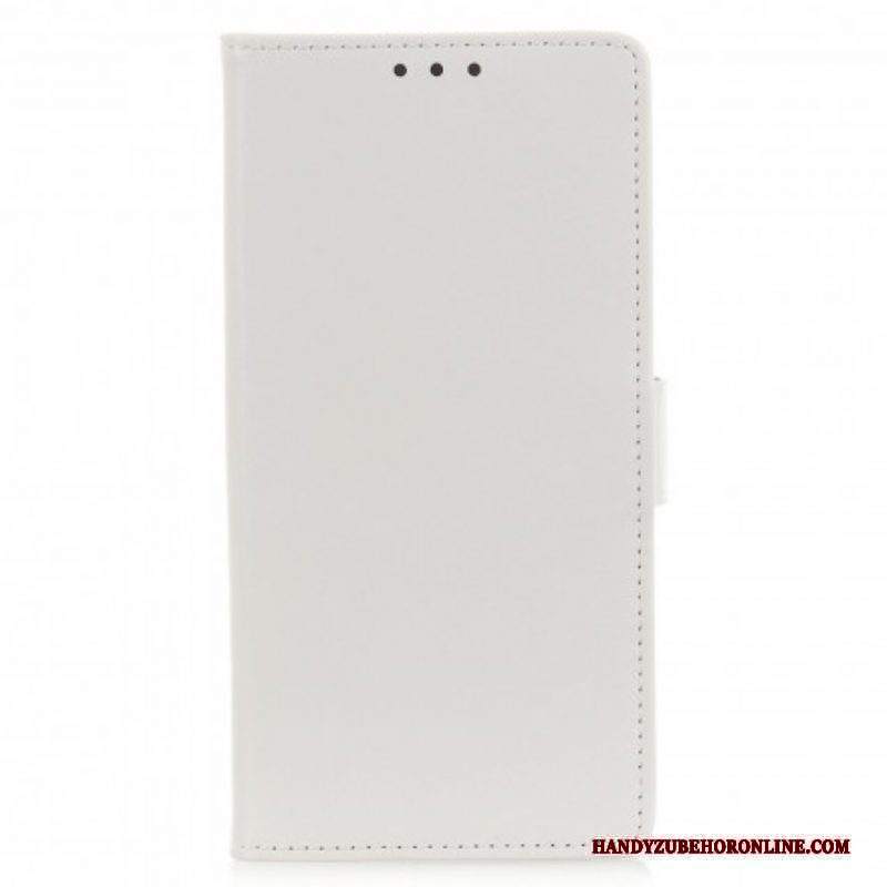 Folio Cover Motorola Edge 20 Pro Semplice Effetto Pelle Lucida